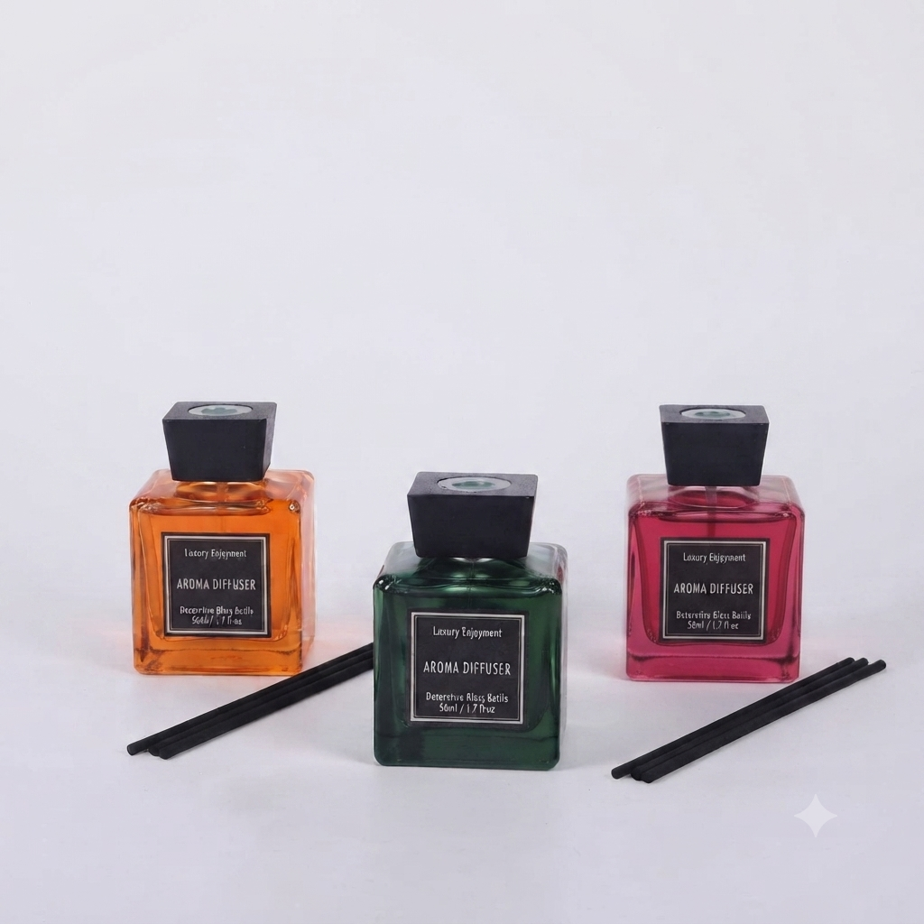 Square Glass Aroma Diffuser 200ml