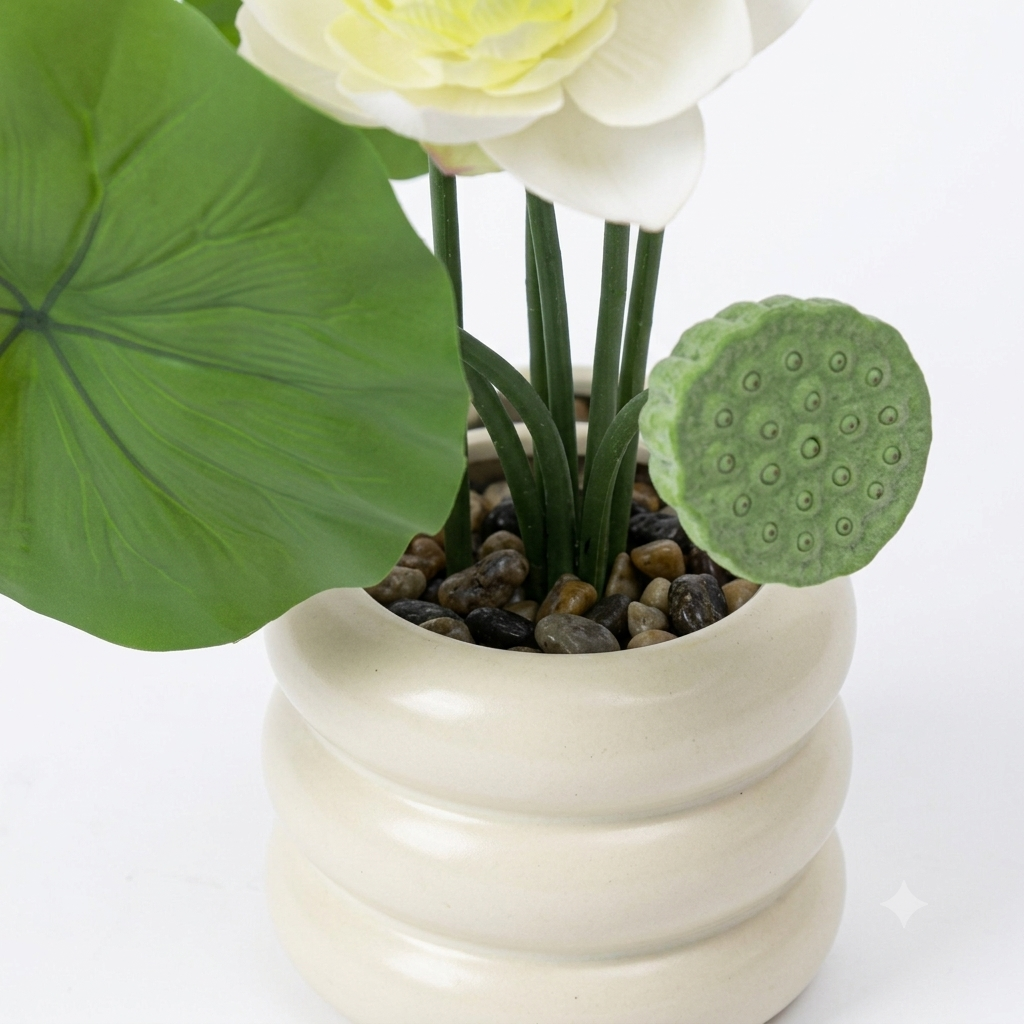 White Lotus bubble vase