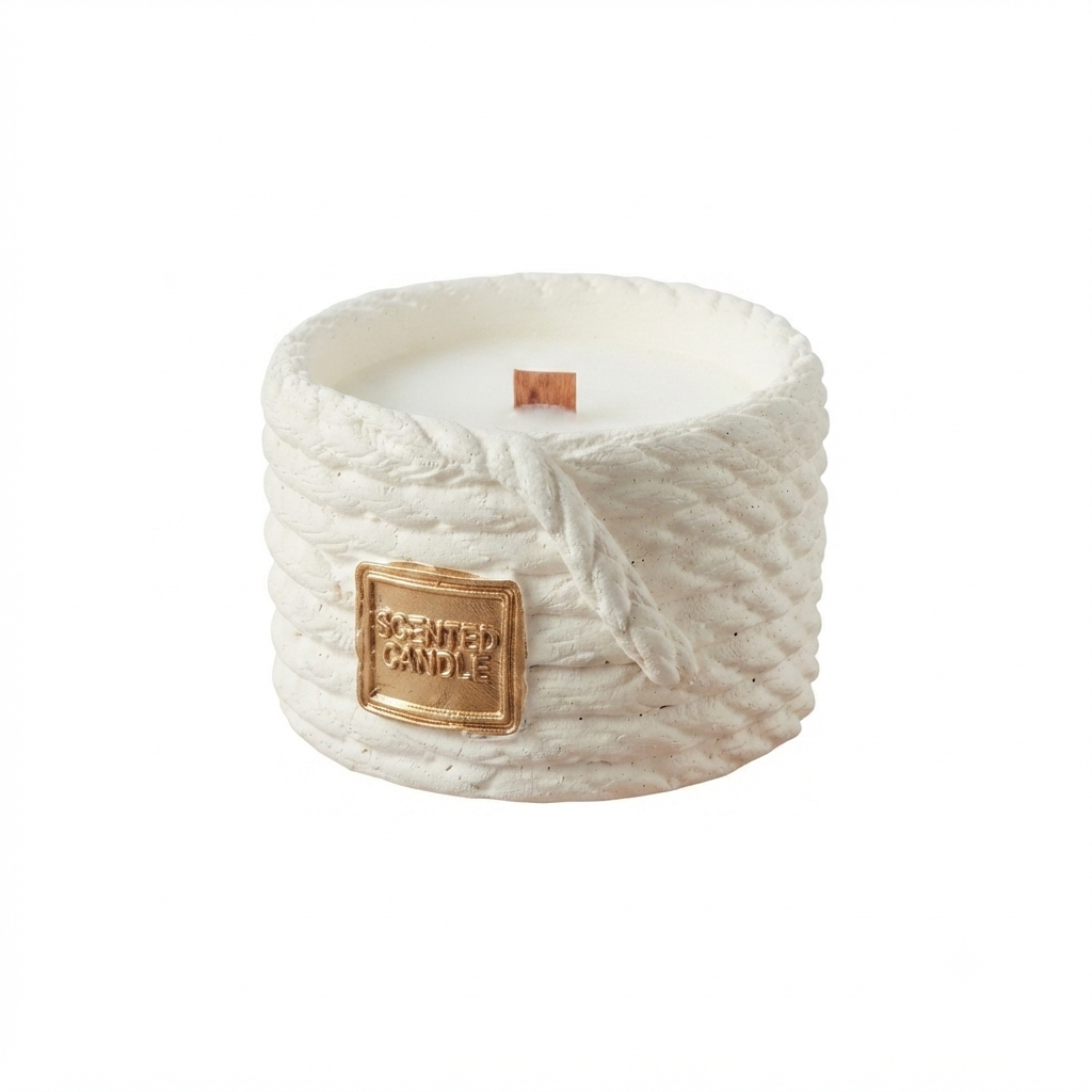 Rope Texture rose Scented Candle