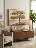 In0077 Golden Tree Textured Wall Art