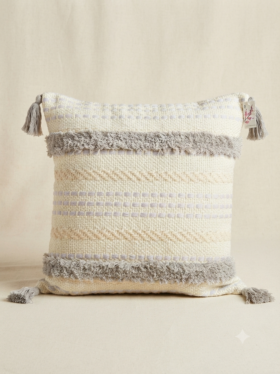 Boho Tassel Cushion Cover 45x45cm