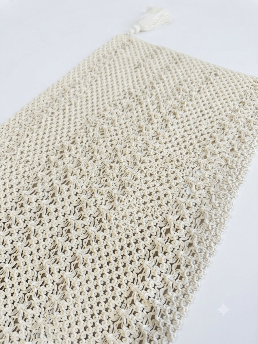 Macrame Crochet Table Runner