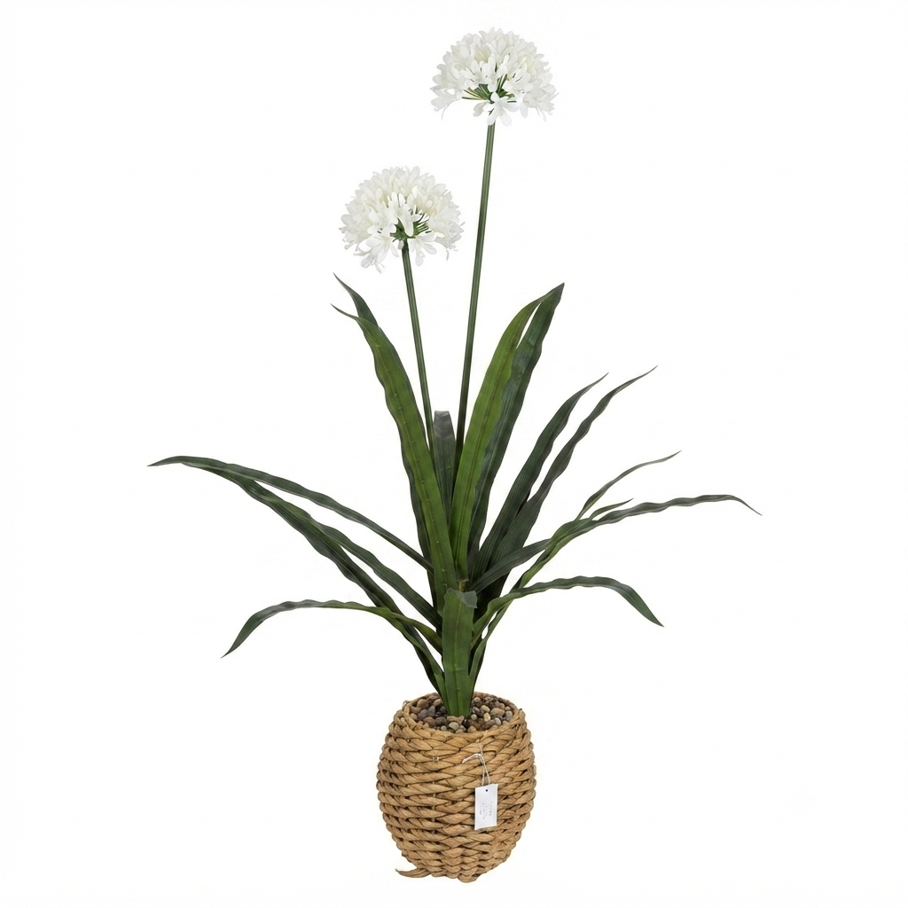 Artificial Agapanthus Plant White