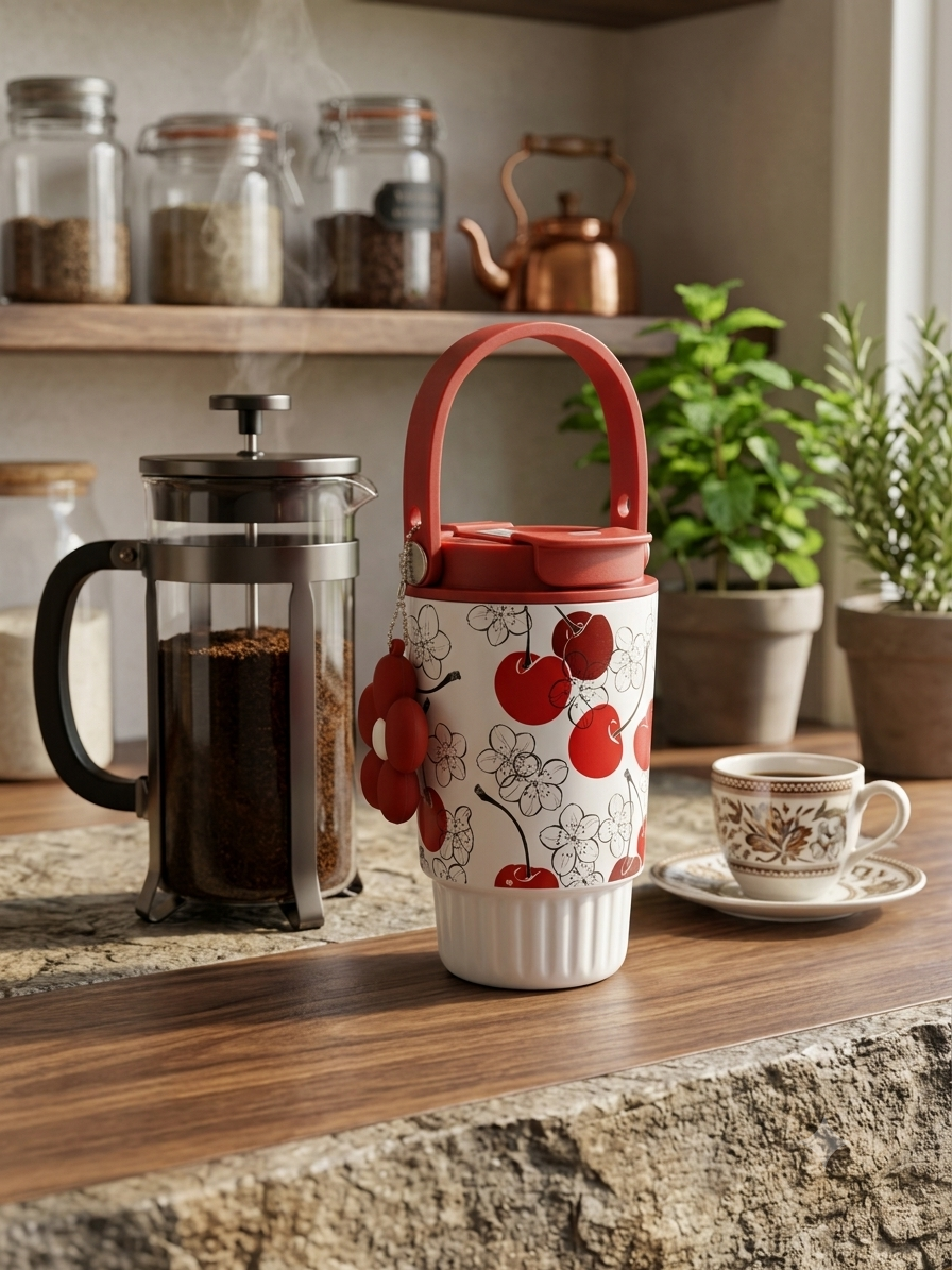 Floral Vacuum Cup