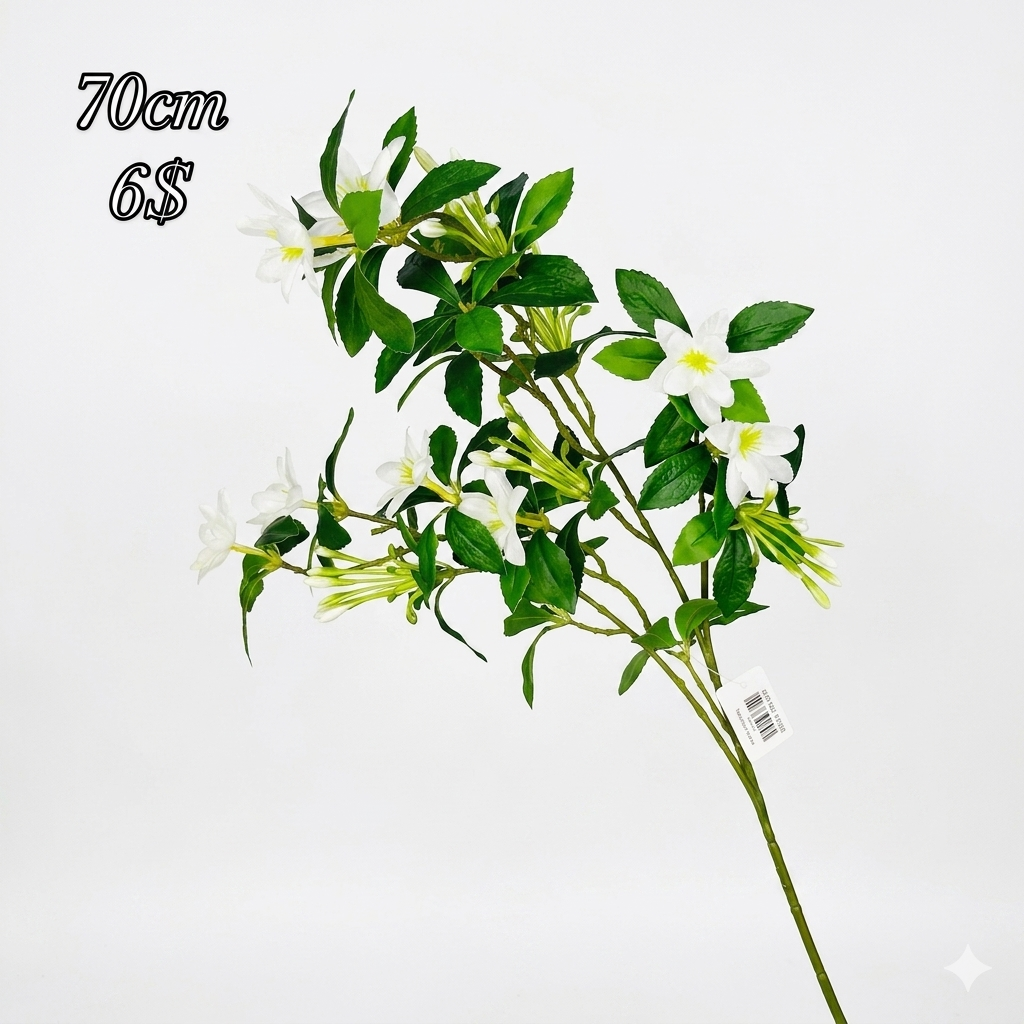 Artificial White Flower Branch