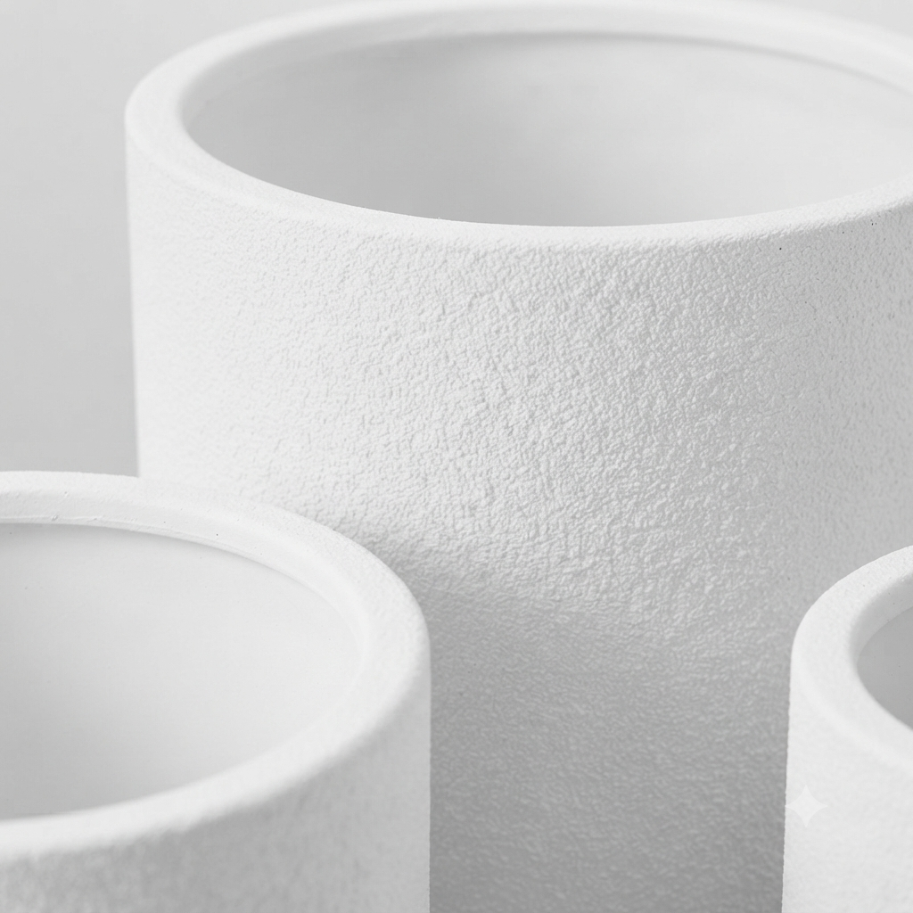 White plastic Planter Set of 3