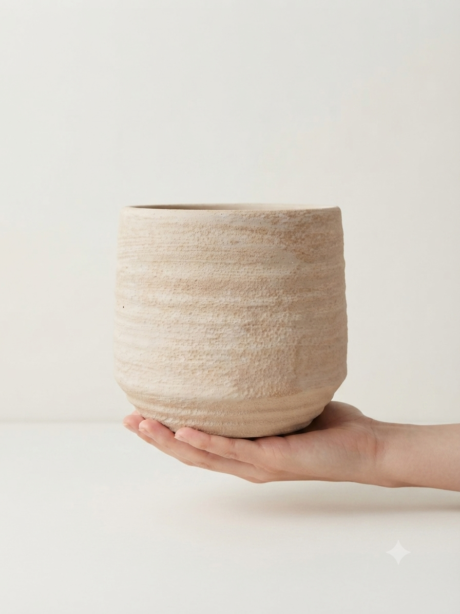 Rustic Textured Ceramic Planter