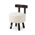 Mini Bouclé Round Accent Chair
