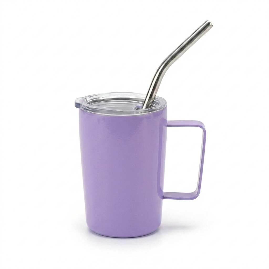 Stainless Steel Mate & Coffee Mug with Straw - 90ml
