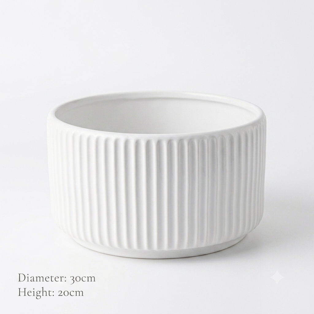 Ribbed Ceramic Planters