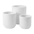 White plastic Planter Set of 3