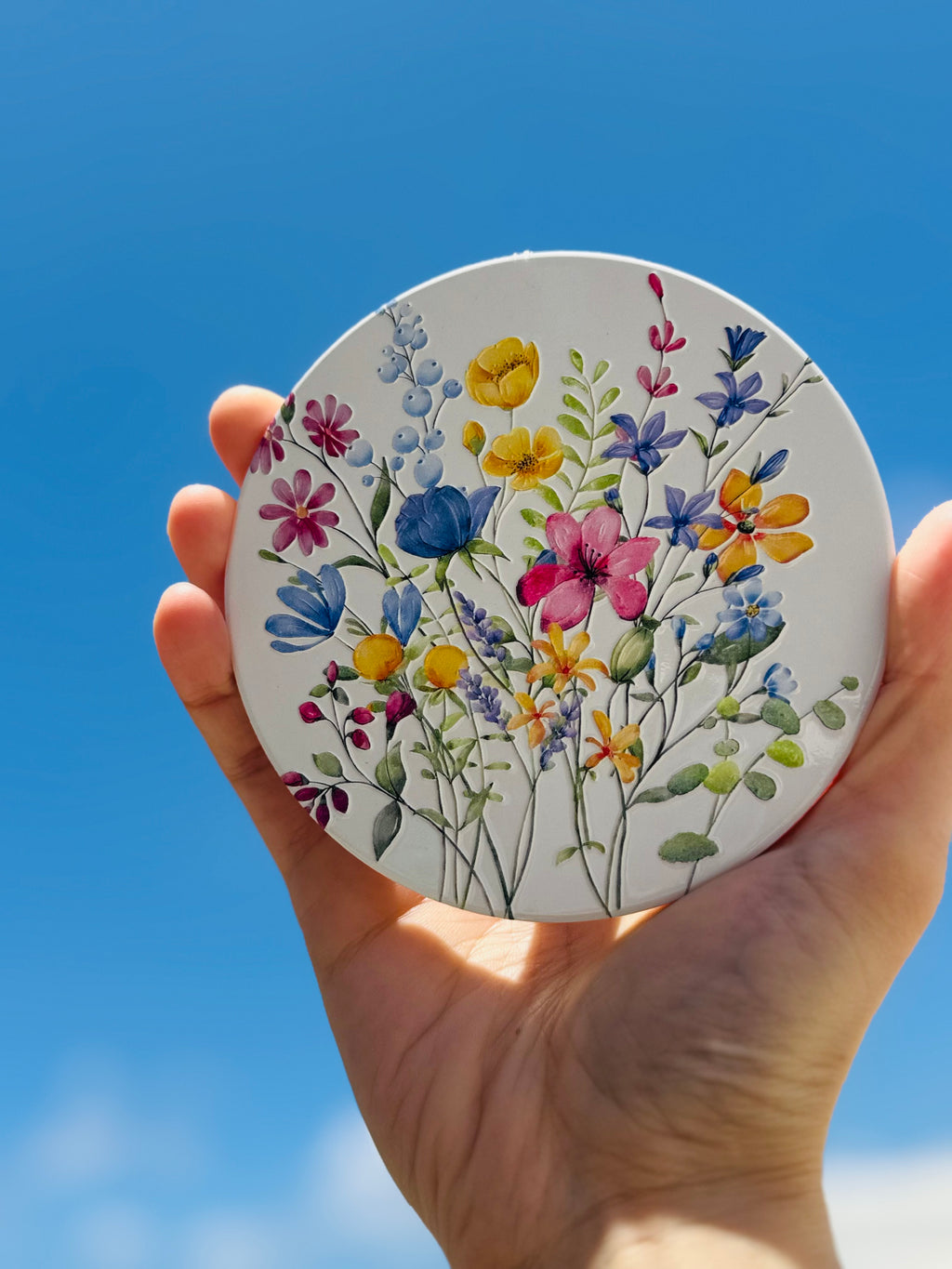 Floral rond coasters