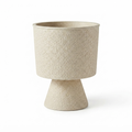 Textured Pedestal Planter-bone