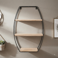 6269 3-Tier Metal & Wood Wall Shelf