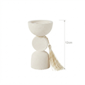 Boho Ceramic Candle Holder with Tassel