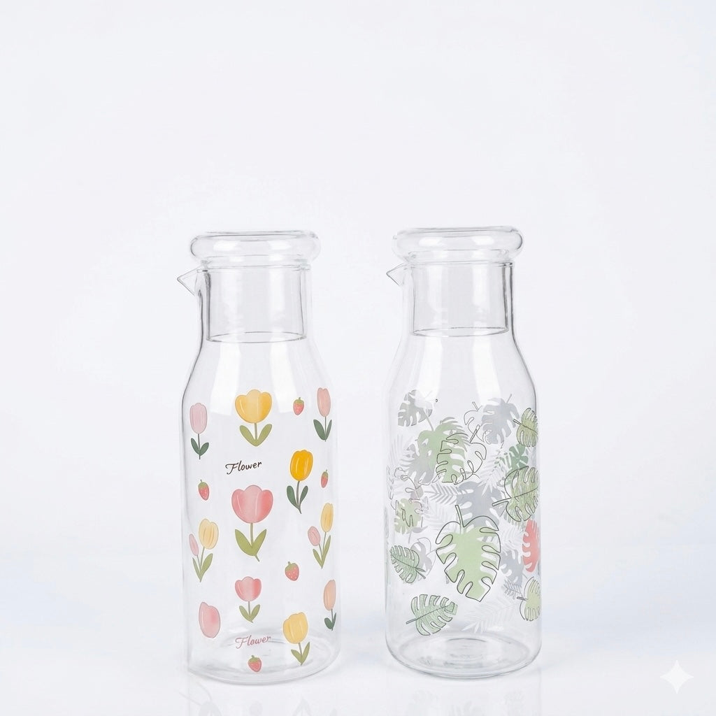 Glass Carafe with Print