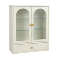 Arch Glass Cabinet with Drawer