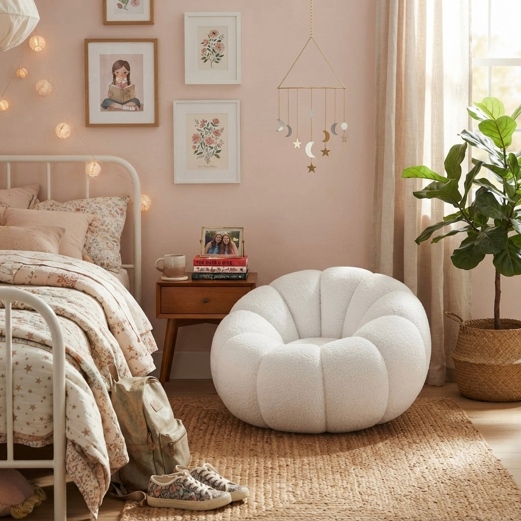 Fluffy Round Sofa Chair