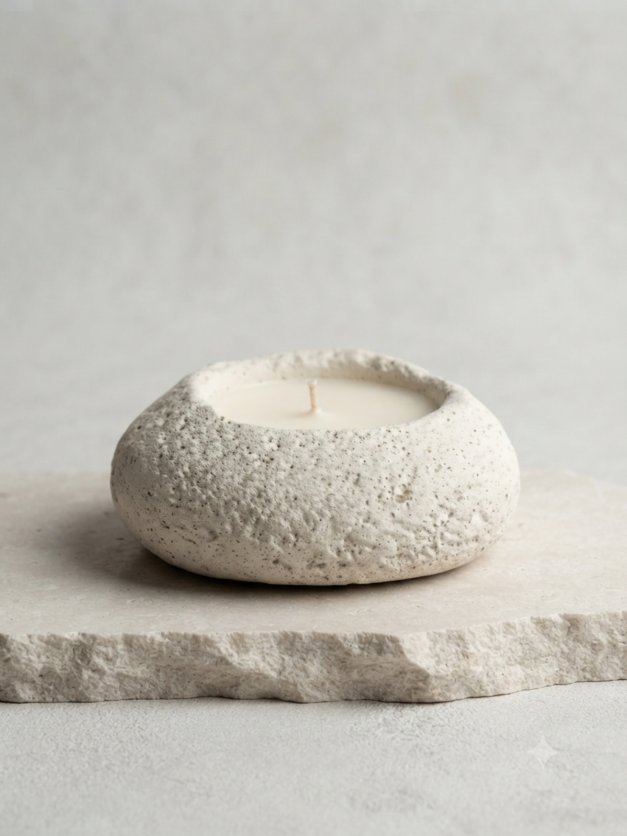 Stone Texture rose Candle