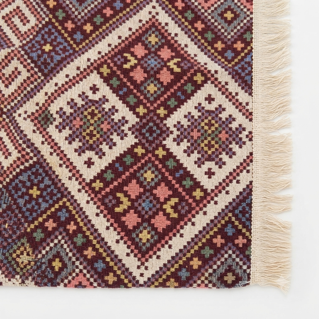 Kilim Diamond Fringe Table Runner