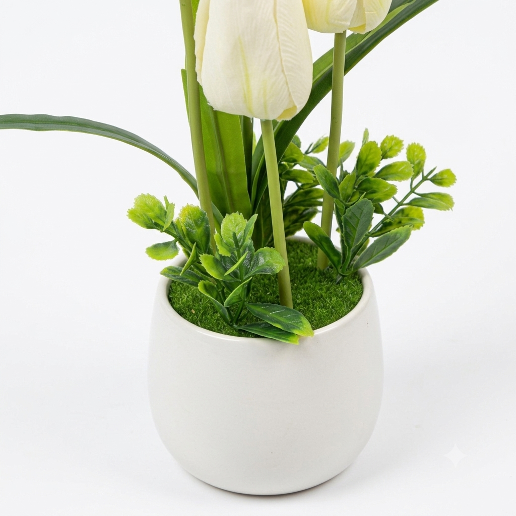 White Tulip vase