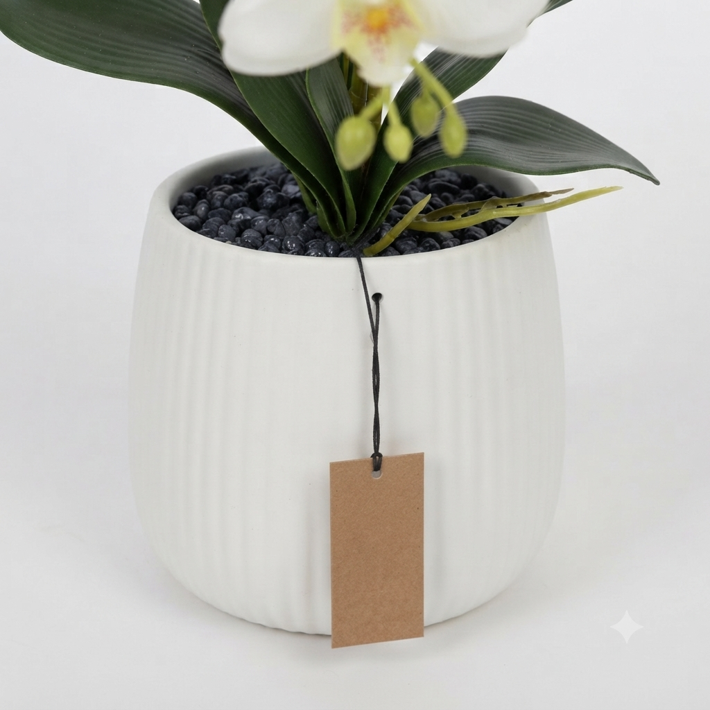 White Artificial Orchid 50cm