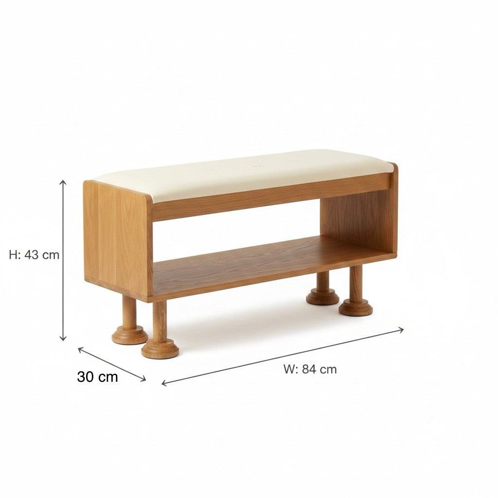 Oak Storage Bench