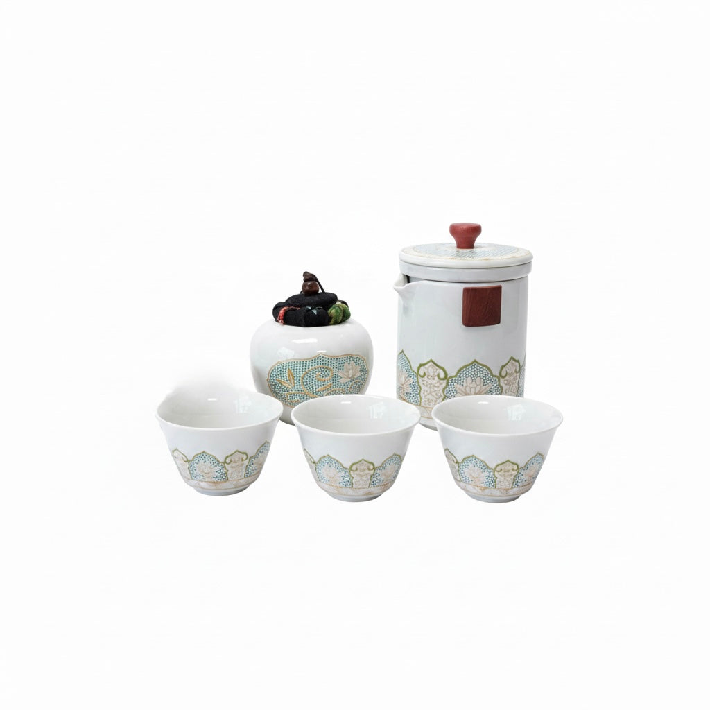 White Lotus Travel Tea Set