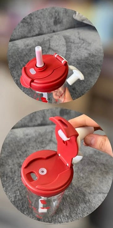 Cherry Glass Water Bottle