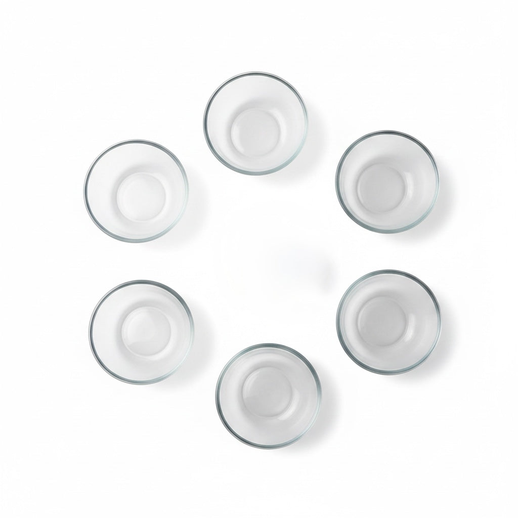 Clear Glass Bowl 420ml - Set of 6