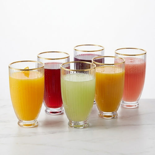 11207 Gold Rim Juice Glass Set of 6 – 300ml