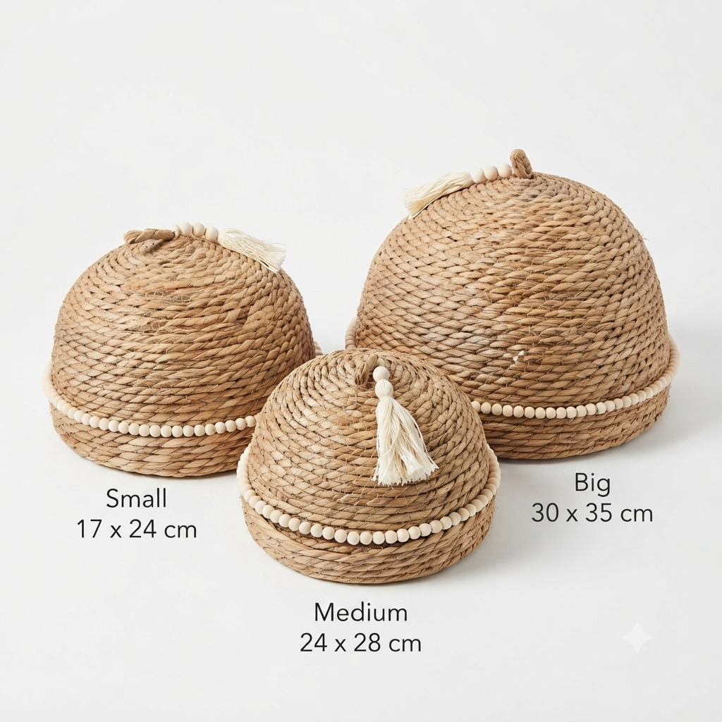 Boho Beaded Basket Set - 3 Pieces