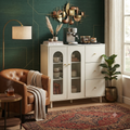 Arch Glass Cabinet with Drawers