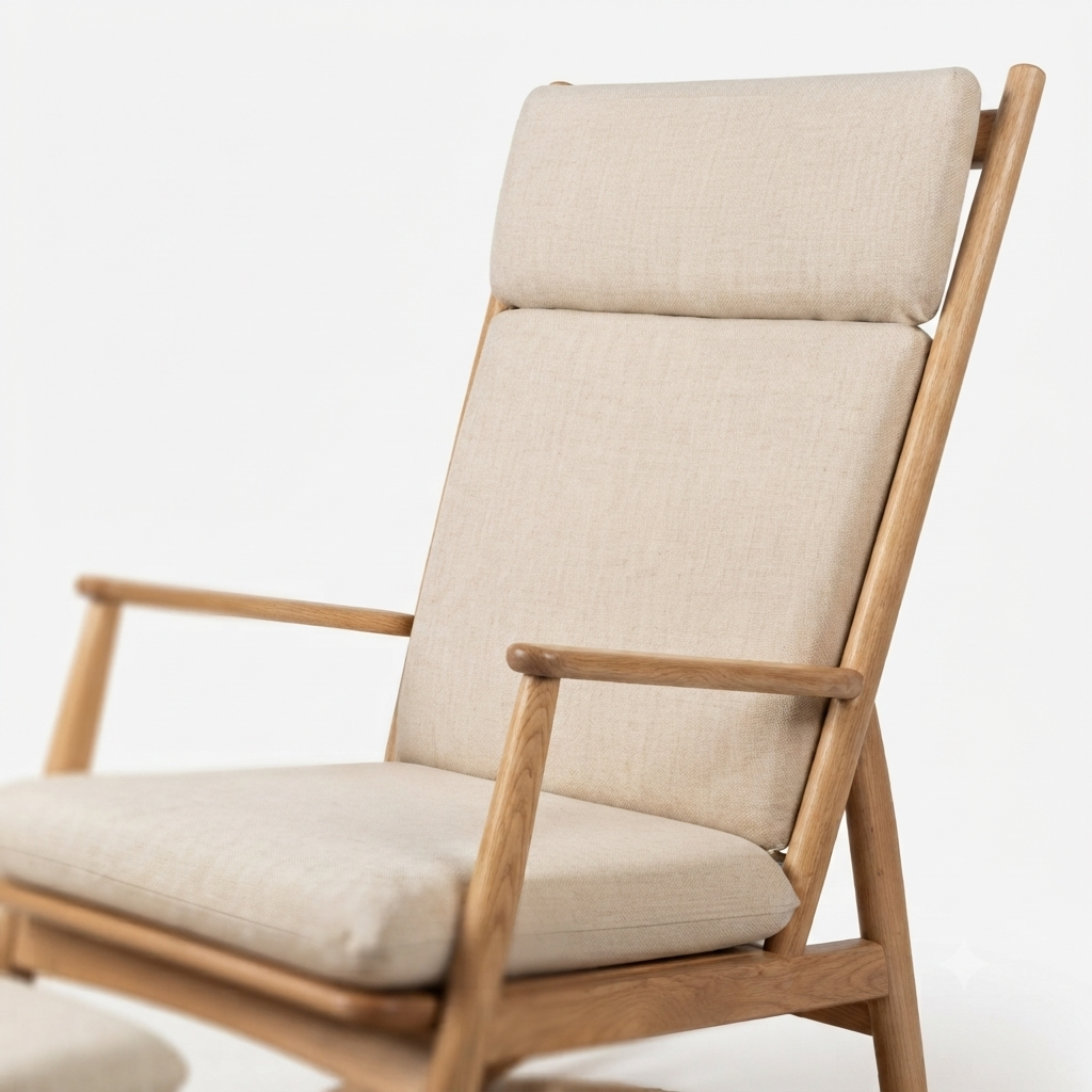 Boho Rocking Chair with Ottoman