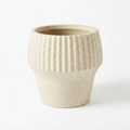 Ribbed Plastic Planter