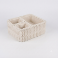 Corduroy Storage Basket Set with Dividers