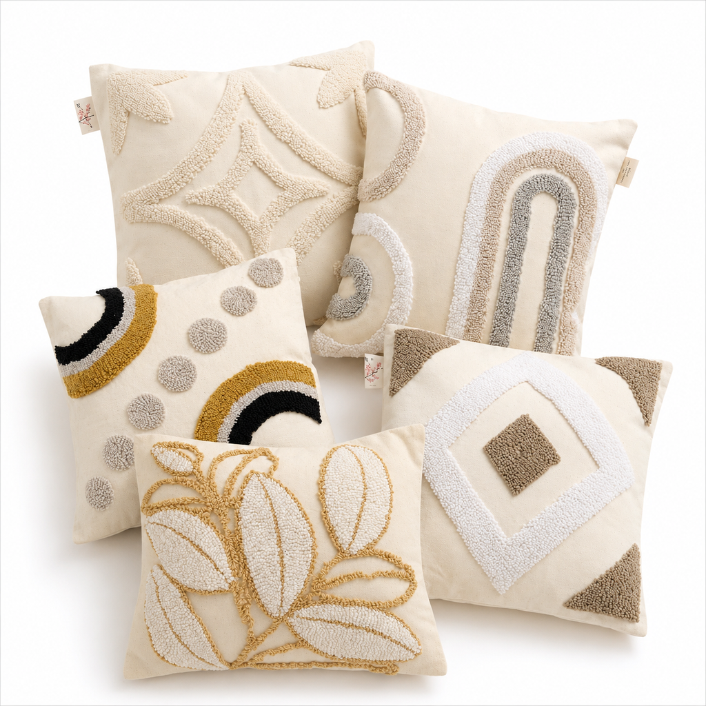 Boho Tufted Cushion Cover 45x45cm