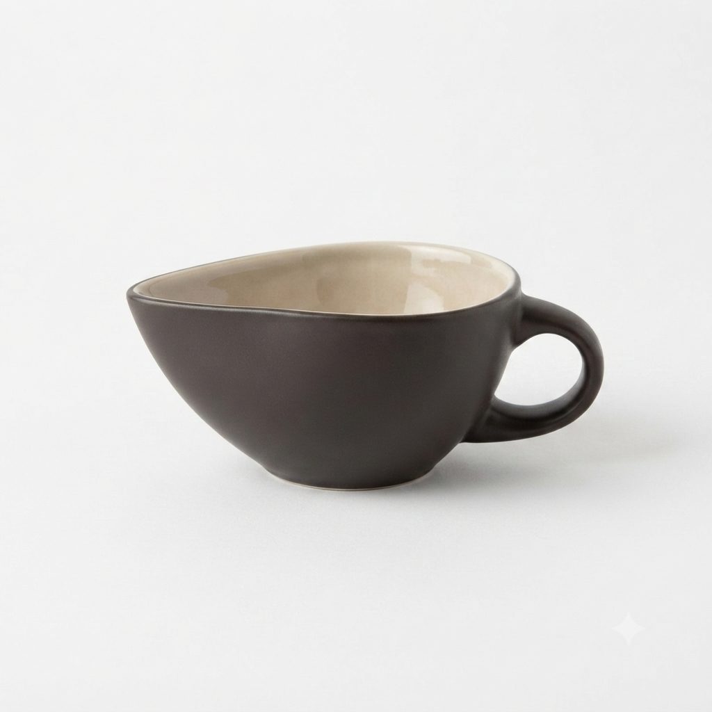 Matte Black Organic Ceramic Cup 80ml