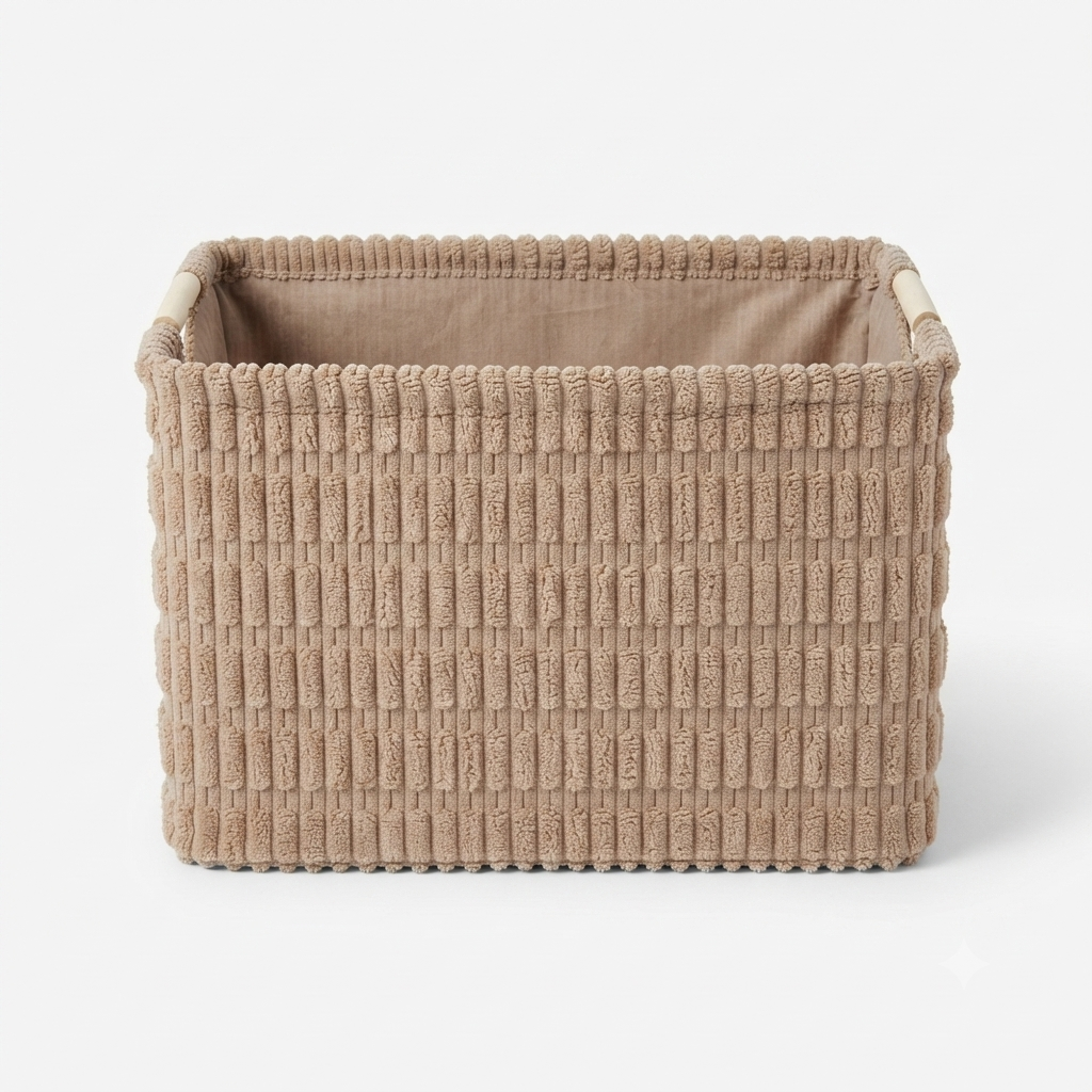 In0121 Storage Basket with Wooden Handles
