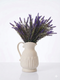 Rustic Ribbed Ceramic Pitcher – 21 cm