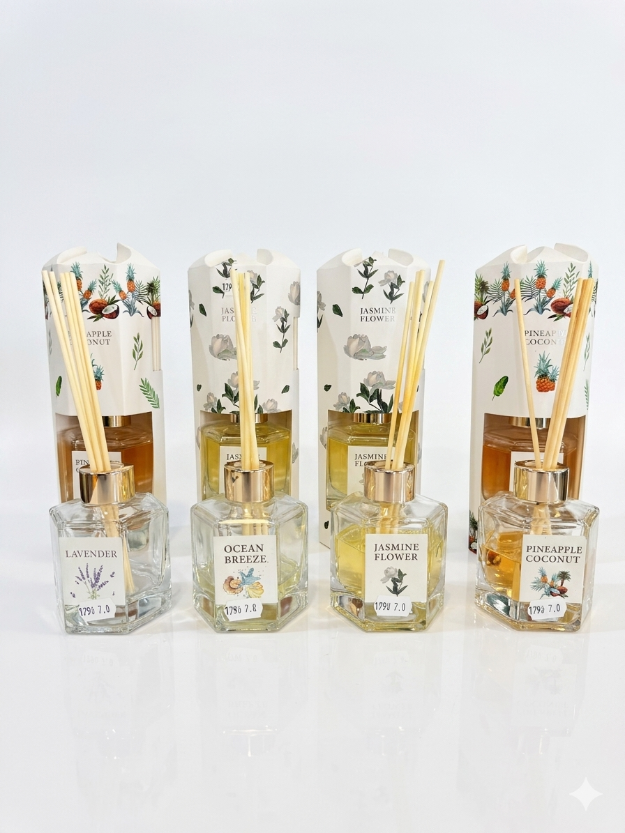 Hexagon Reed Diffuser – Luxury Scent Collection