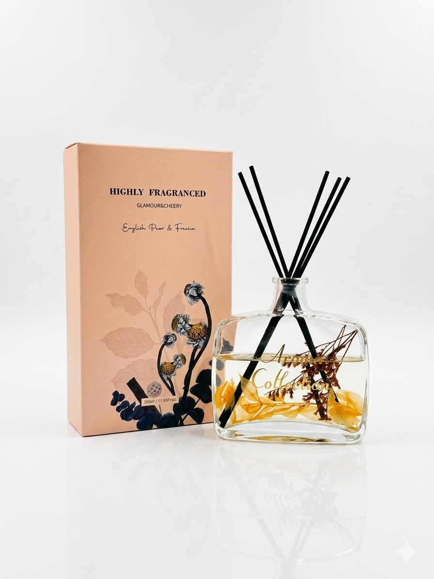 Reed Diffuser with Dried Flowers – 350ml