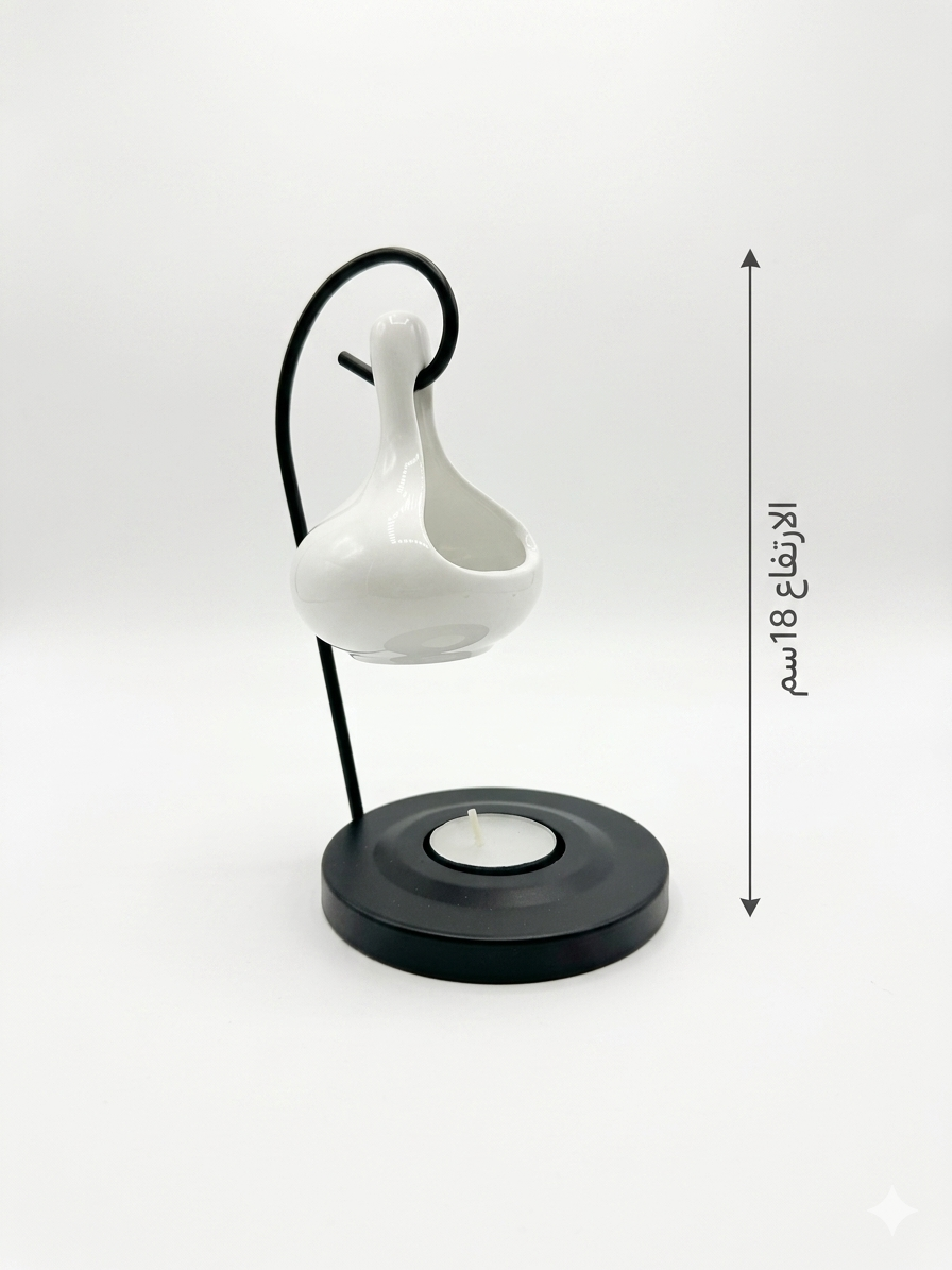 Ceramic Oil Burner with Metal Stand