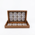 Wood Islamic Geometric Tray Set