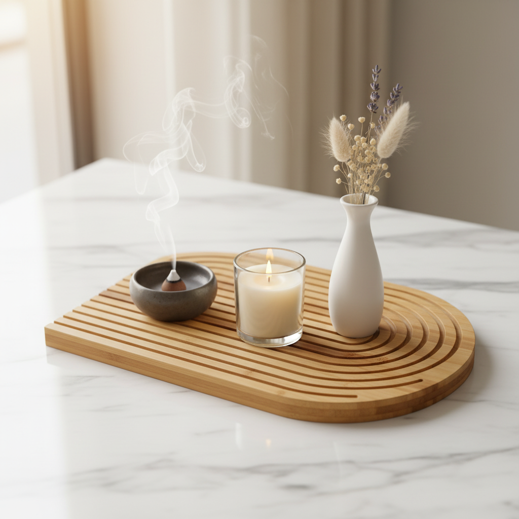 Bamboo Arch Trivet - Incense, Candle & Vase