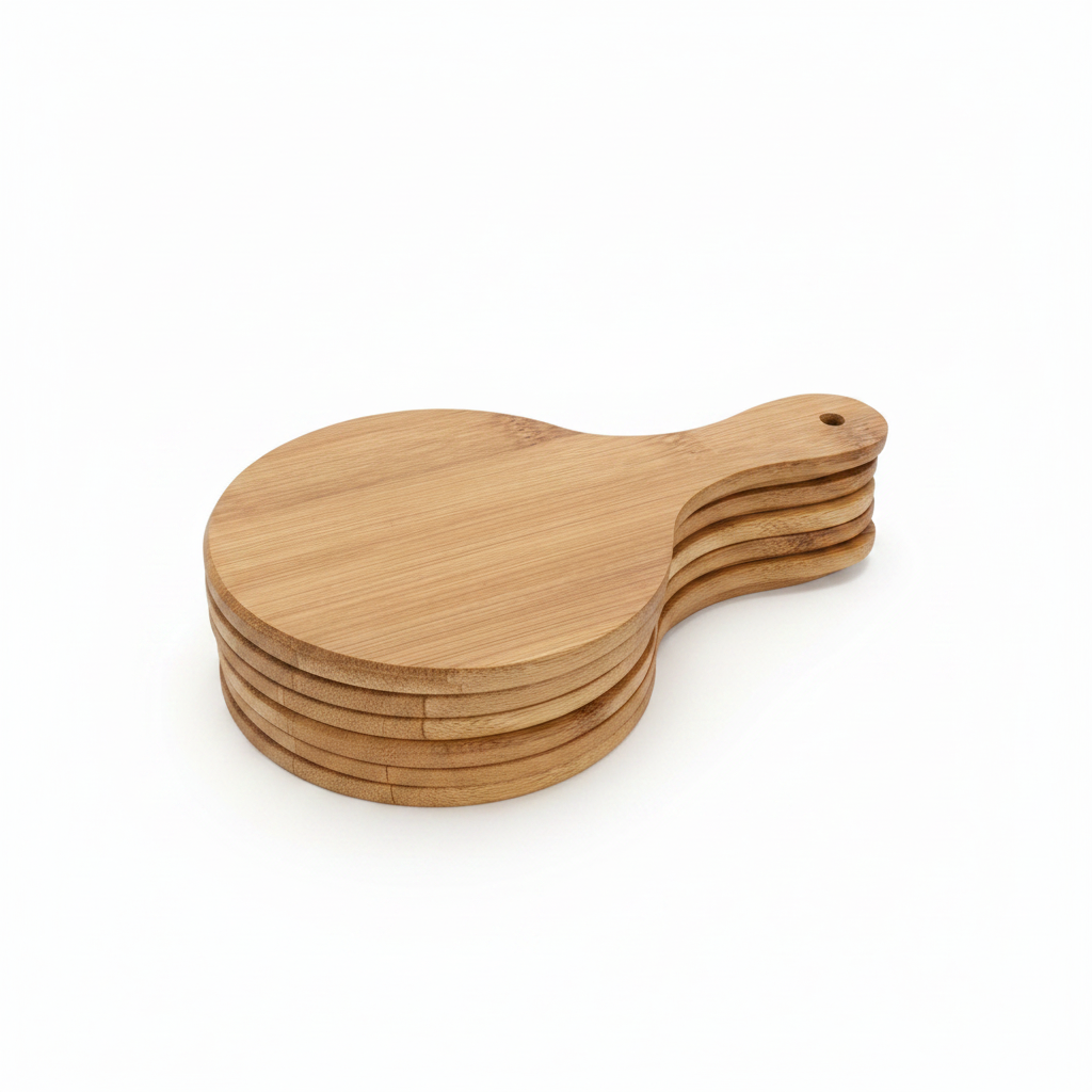 Bamboo Coasters White Background