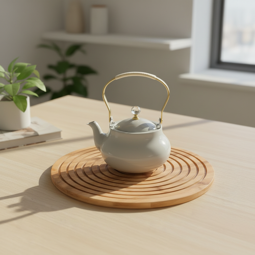 Bamboo Trivet - With Teapot