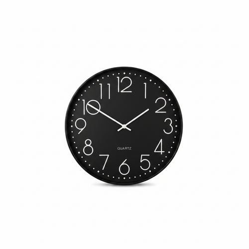 Black Clock White Background