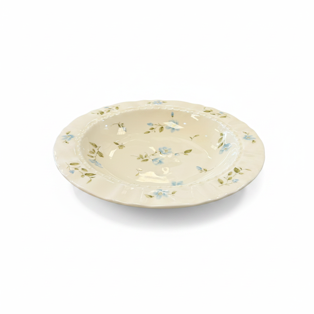 Blue Floral Ceramic Plate
