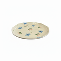 Blue Pink Blossom Plate - Front View